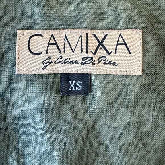 Sage Green Button Down Shirt, Size XS Olive Green Long Sleeve - Picture 5 of 7